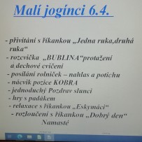 3 odd. - Jóga duben